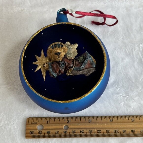 Limited Edition BOYDS BEAR 3D Glass Christmas Tree Hanging Ornament - Picture 5 of 7